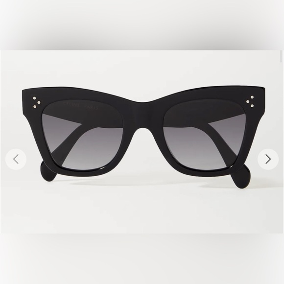 Celine Black Wayfarer Sunglasses Bold Design - Picture 1 of 7